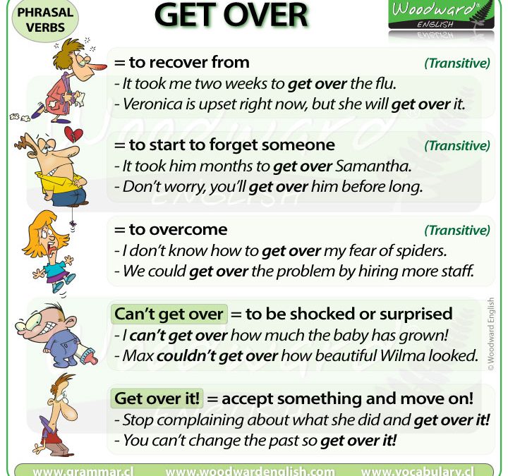 GET OVER – phrasal verb – meanings and examples