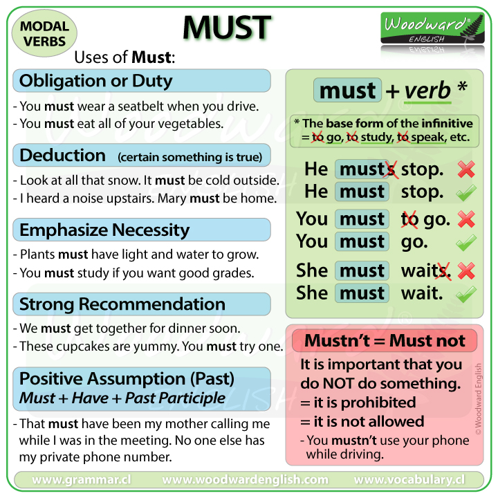 Must English Modal Verb Woodward English