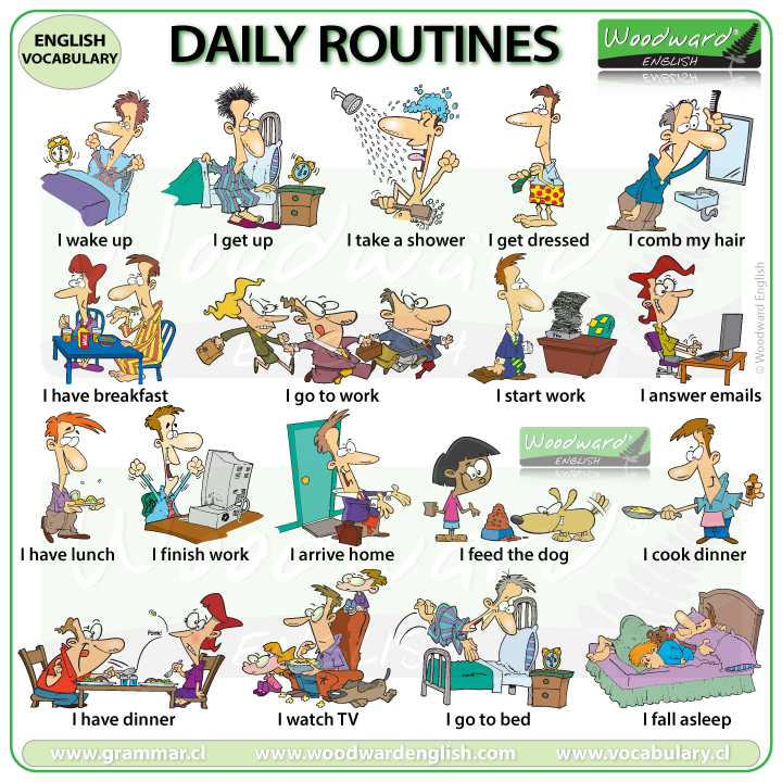 esl lesson daily routine