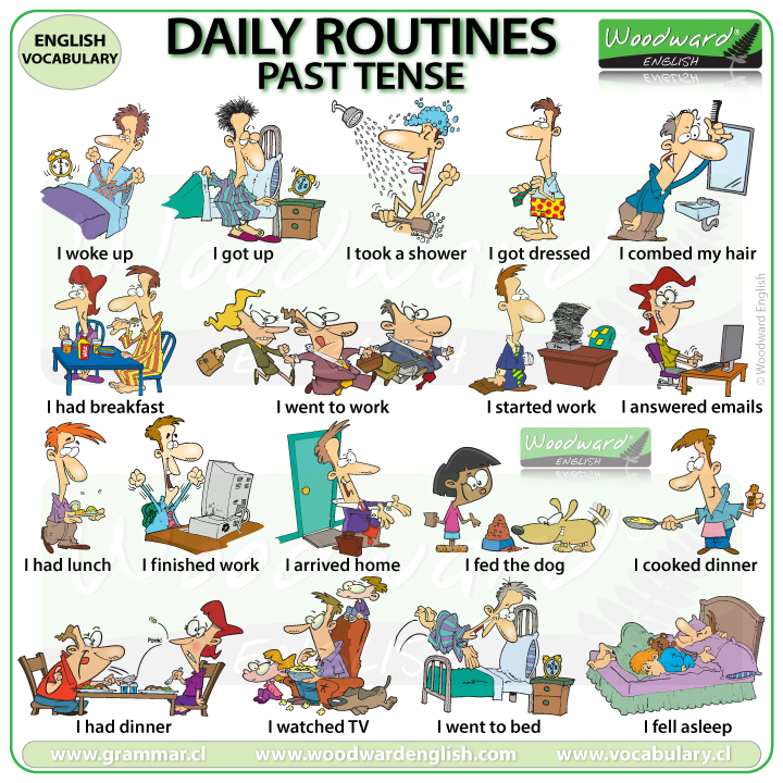 Daily Routines Past Tense Woodward English
