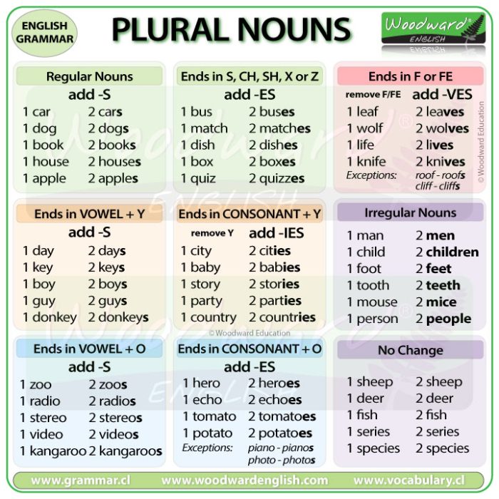Plural Nouns In English Regular And Irregular Nouns In English Woodward English